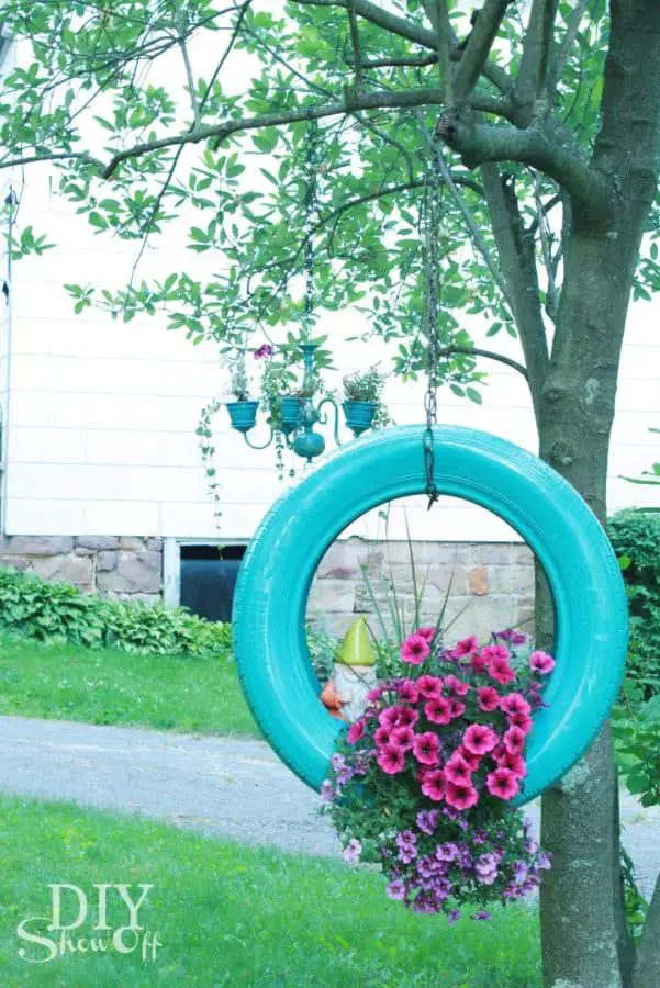 Hanging Tire Planters