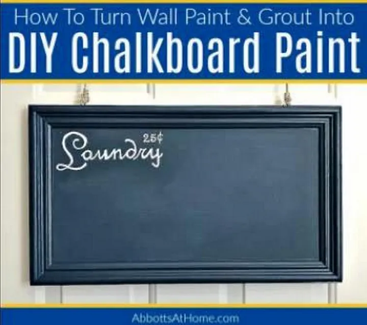 How to Create Chalkboard Paint Using Grout