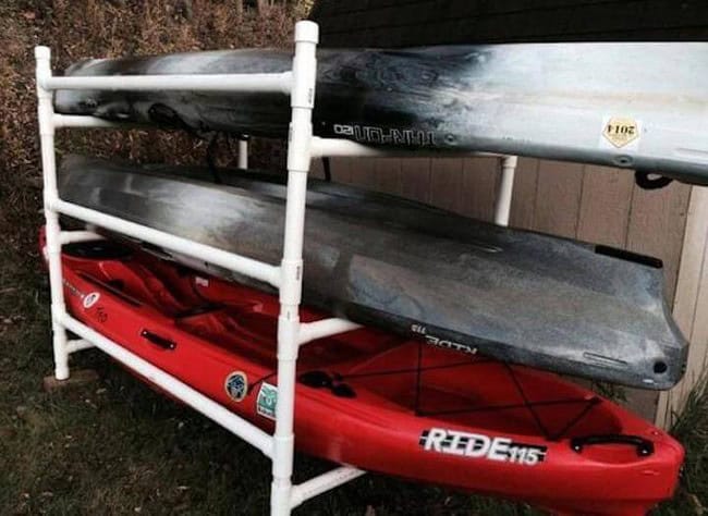 Kayak Rack From PVC