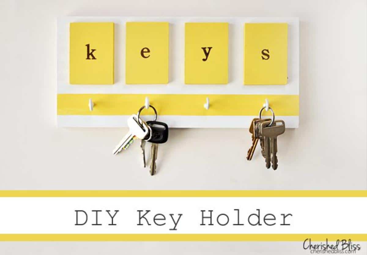 Key Holder Scrabbled-Inspired