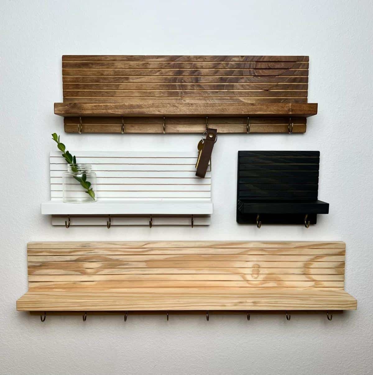 Key Holder Wood Shelf