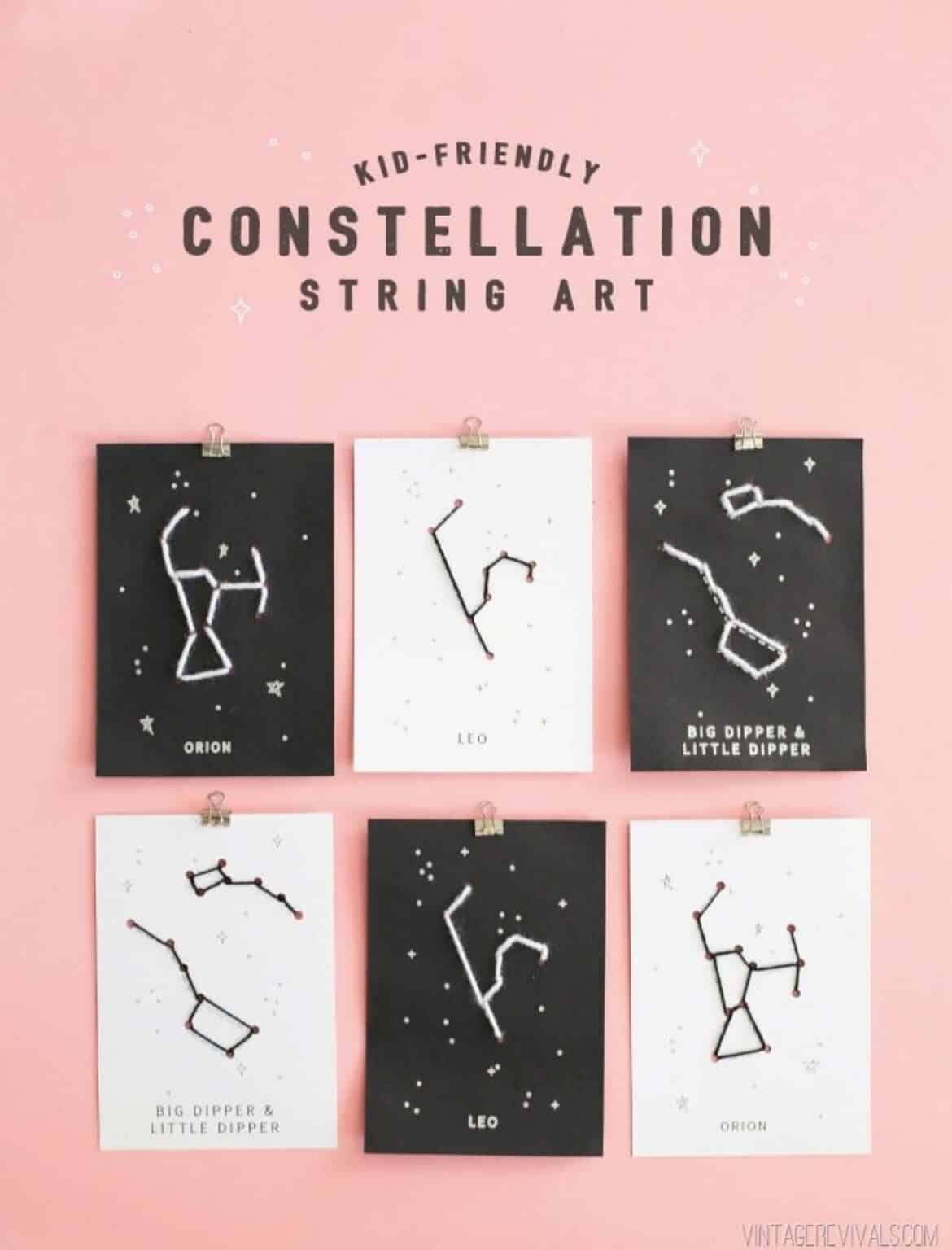 Kid-Friendly Constellation String Art