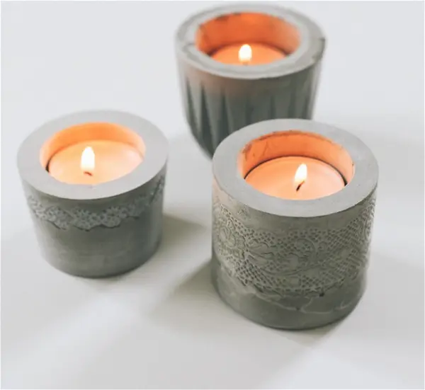 Laced Cement Votives