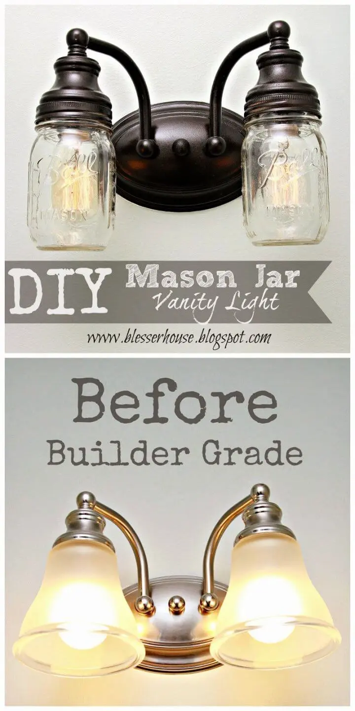 Make A Mason Jar Vanity Lights