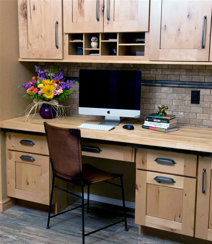 Modern DIY Floating Butcher Block Desk