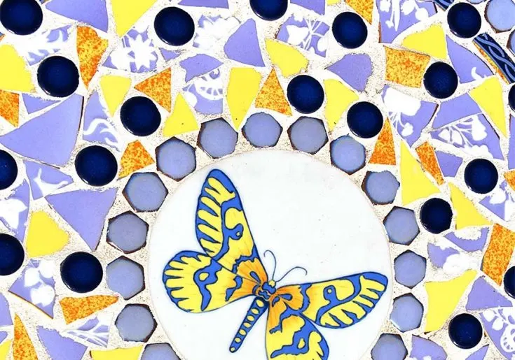 Mosaic Butterfly Garden Chair
