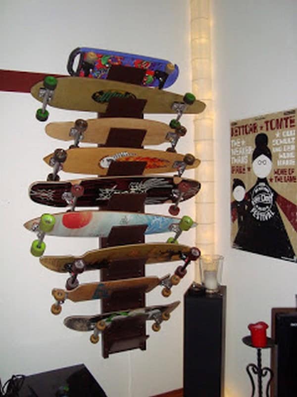 16 Easy DIY Skateboard Rack Plans for Small Spaces