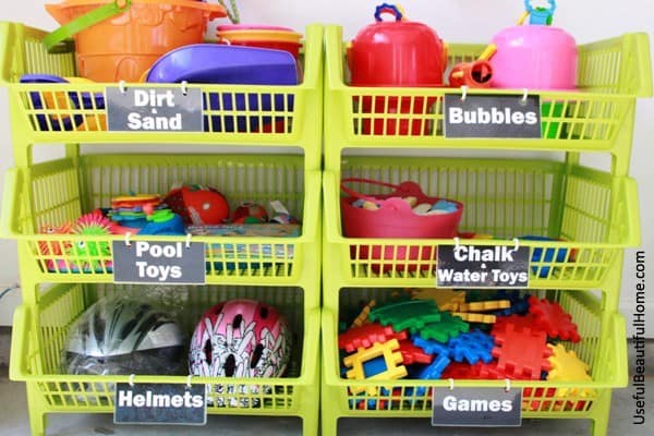 Organize Kids’ Toys in Weatherproof Baskets