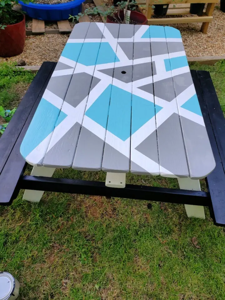 Painted Kids Picnic Table
