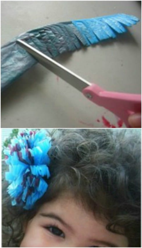 Plastic Bag Hair Rosettes