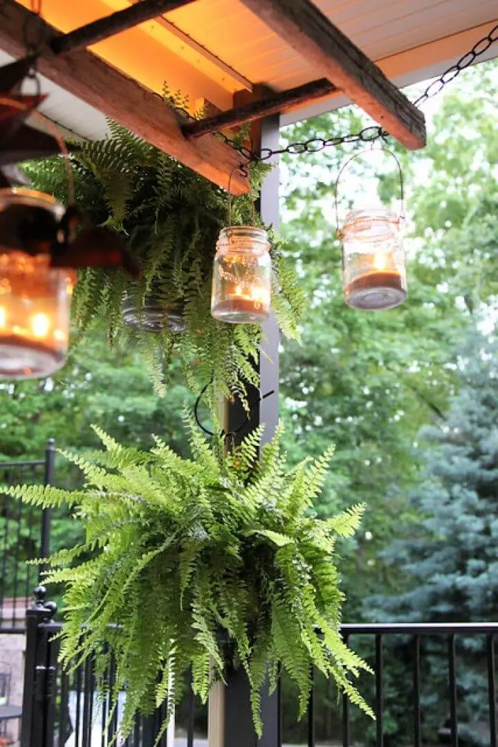 Pottery Barn Inspired Ladder Lantern Hanger