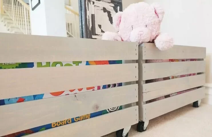 Reclaimed Wooden Crate Toy Organization