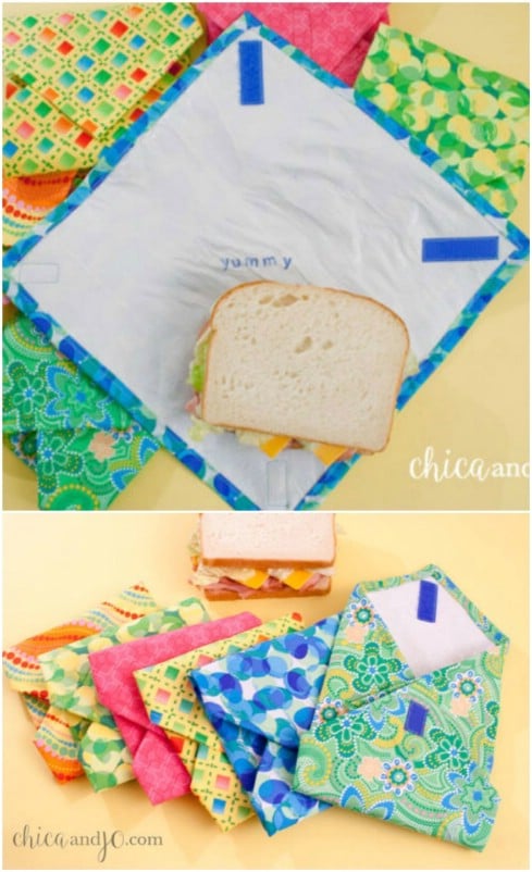Reusable Plastic Bag Sandwich Wraps