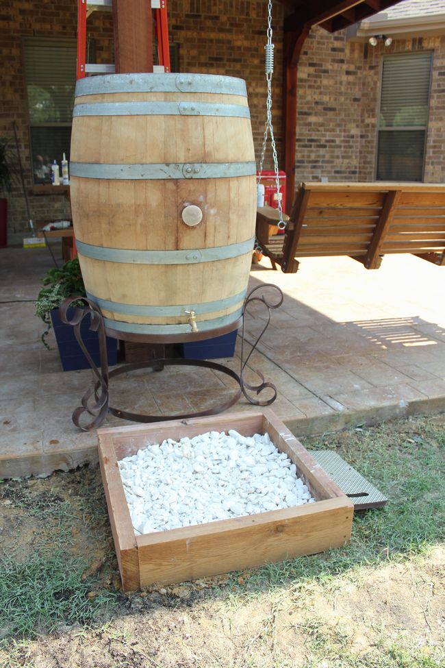 Rustic Rain Barrel Idea
