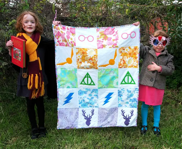 Screen Printed Harry Potter Quilt