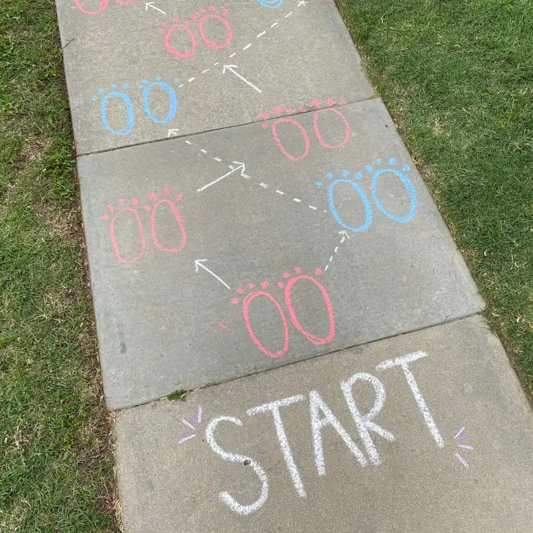 Sidewalk Chalk Obstacle Course