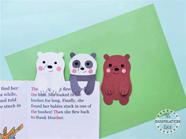 Simple DIY We Bare Bear Bookmarks