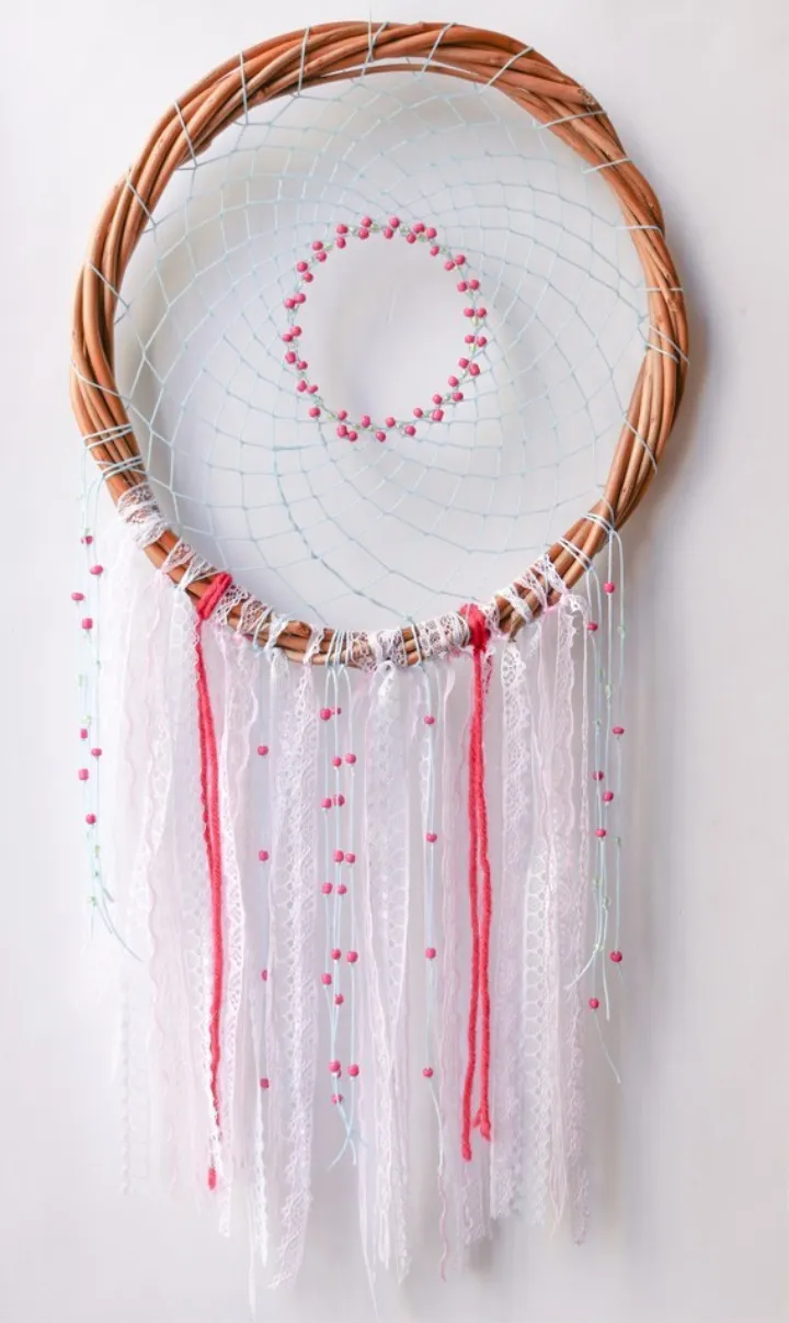 Simple Vine and Lace Dream Catcher