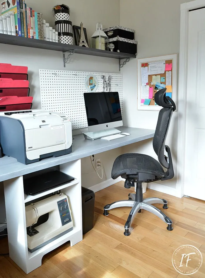 Space-Saving DIY Floating Double Desk