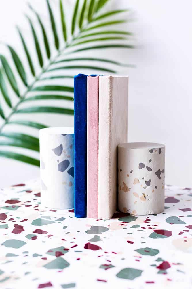 Terrazzo Concrete DIY Bookends