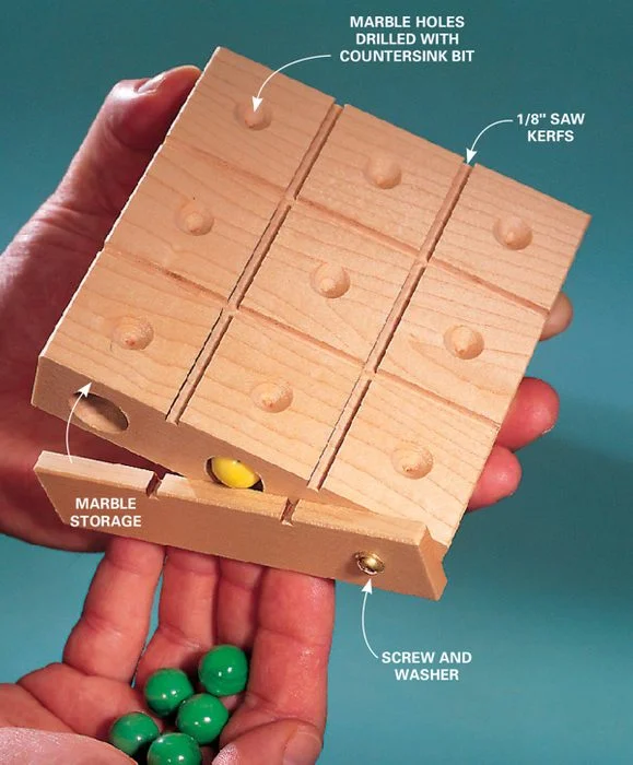 Tic-Tac-Toe Board with Game Piece Storage
