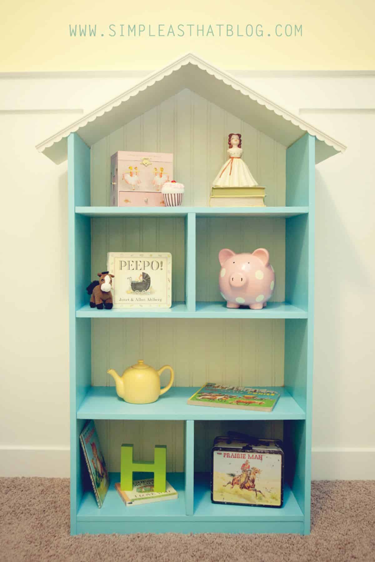 Transform a 3-Tiered Bookshelf into a DIY Dollhouse