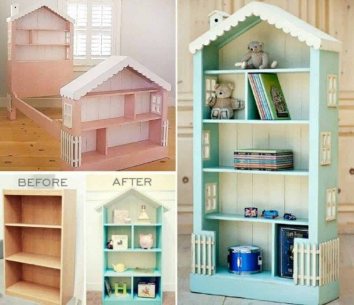Transforming a Bookcase into a Fairy Dollhouse