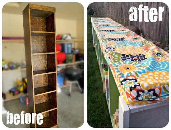 Turn a Bookcase into an Outdoor Storage Bench