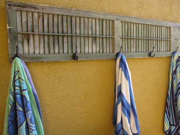 Turn an Old Shutter into a Towel Rack