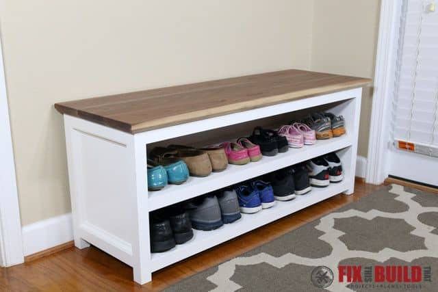 Two-Tier Shoe Storage Bench