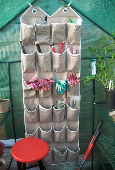 Use a Hanging Organizer to Store Gardening Tools
