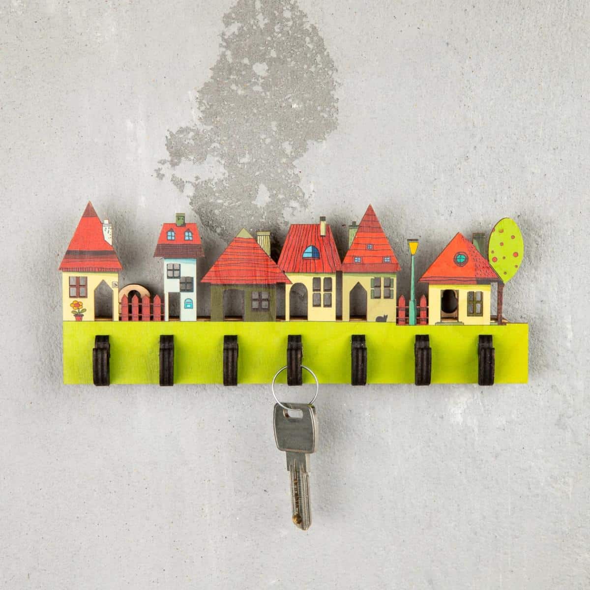 Vibrant Street-Themed Key Holders