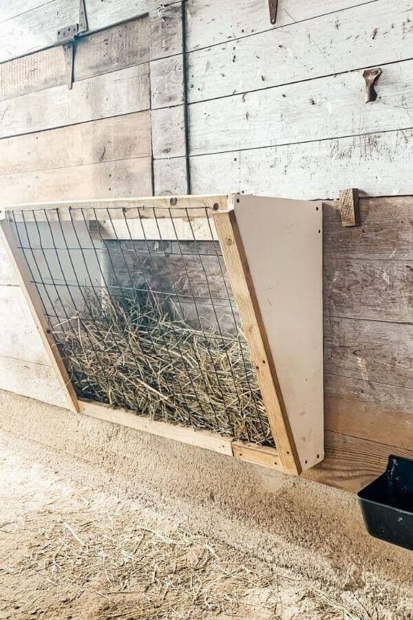 Wall-Mounted Hay Feeder