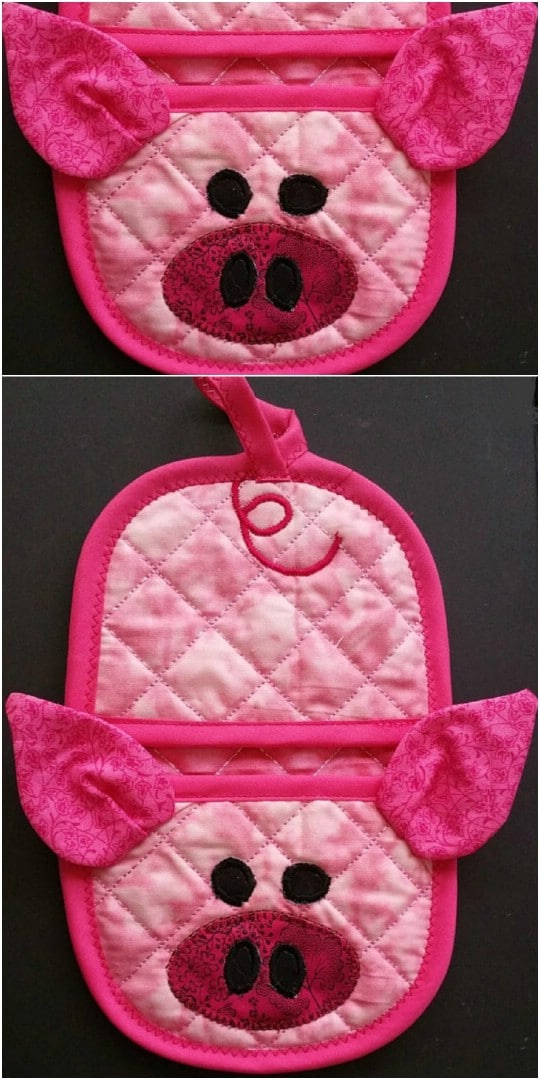 Whimsical Pig Oven Mitt