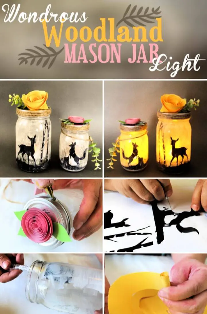 Wondrous Woodland Mason Jar Light Tutorials