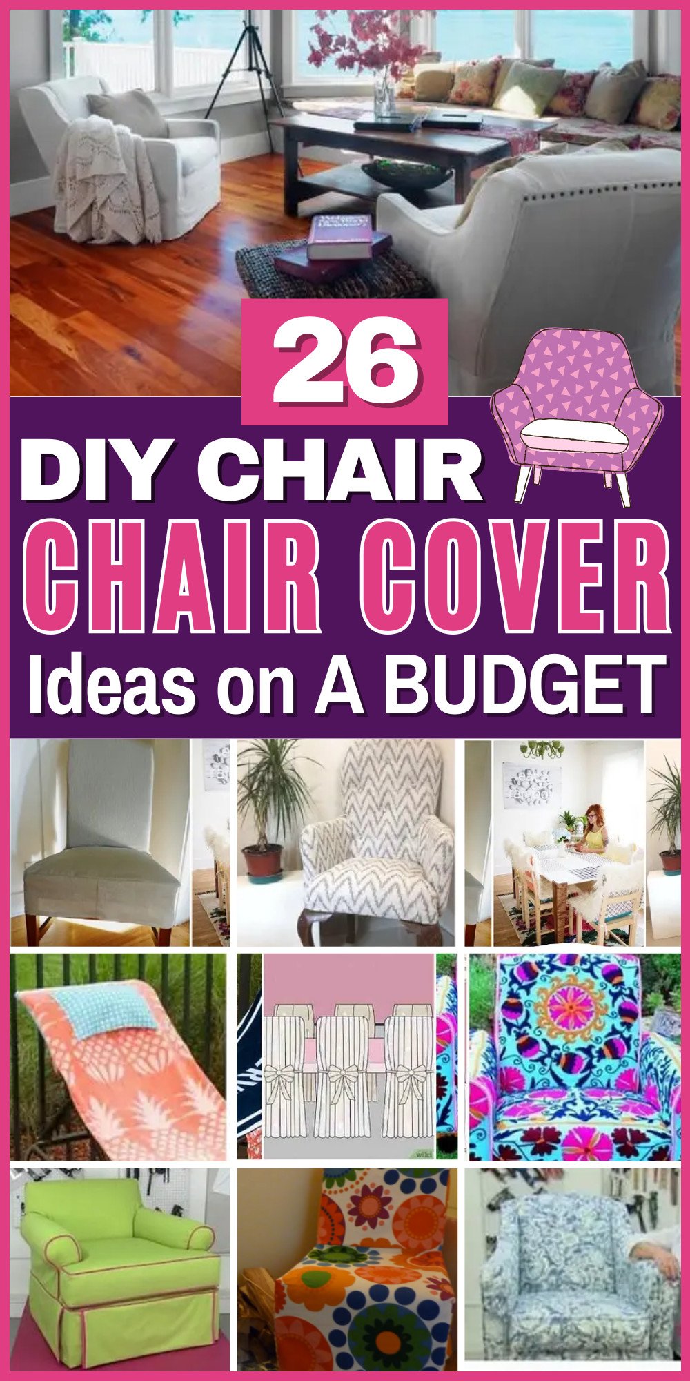 26 Stylish DIY Chair Cover Ideas for Home Décor Updates
