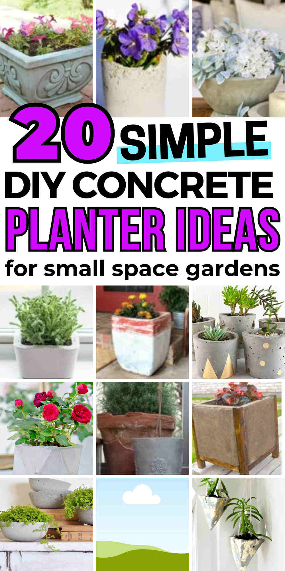 20 Modern DIY Concrete Planter Ideas for Your Home