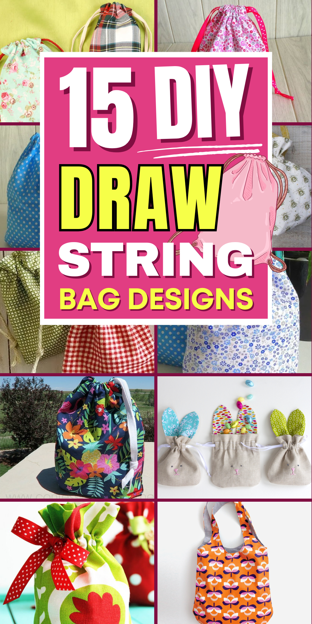 diy drawstring bag