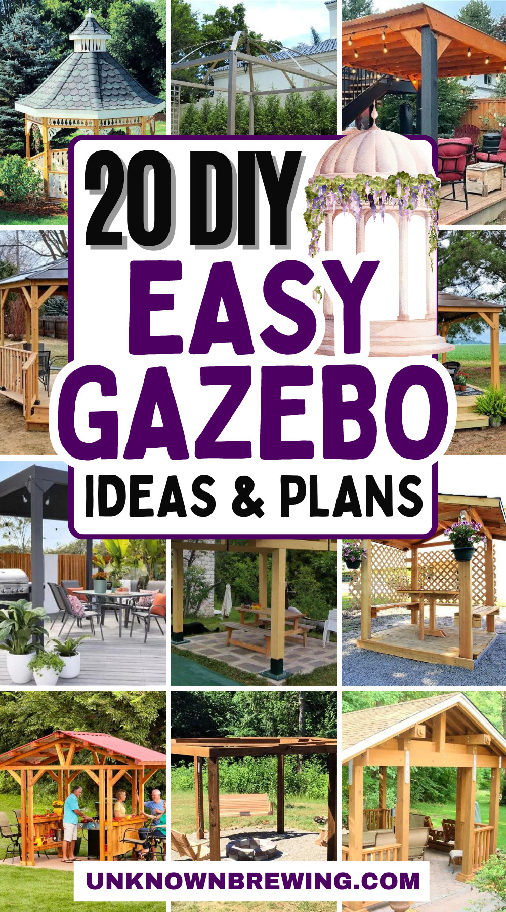 20 Creative DIY Gazebo Plans for a Beautiful Backyard Retreat