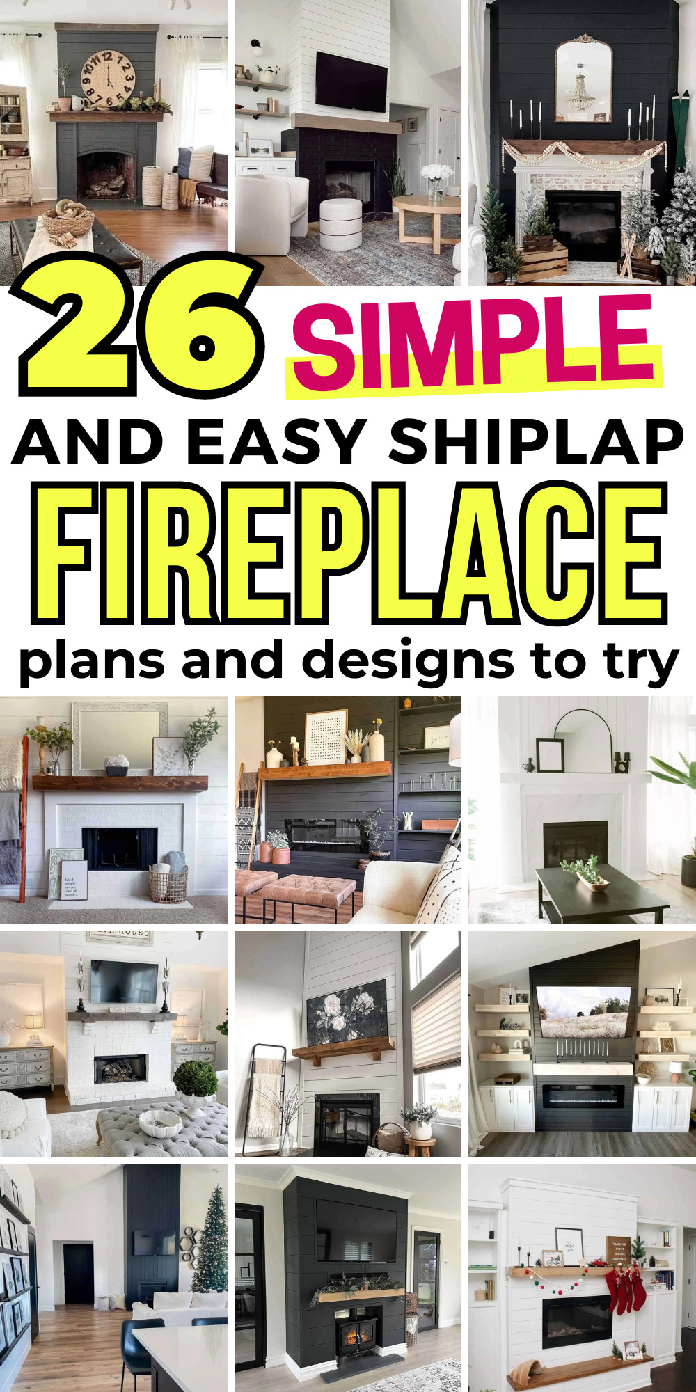 26 Innovative DIY Shiplap Fireplace Solutions for a Stylish Home