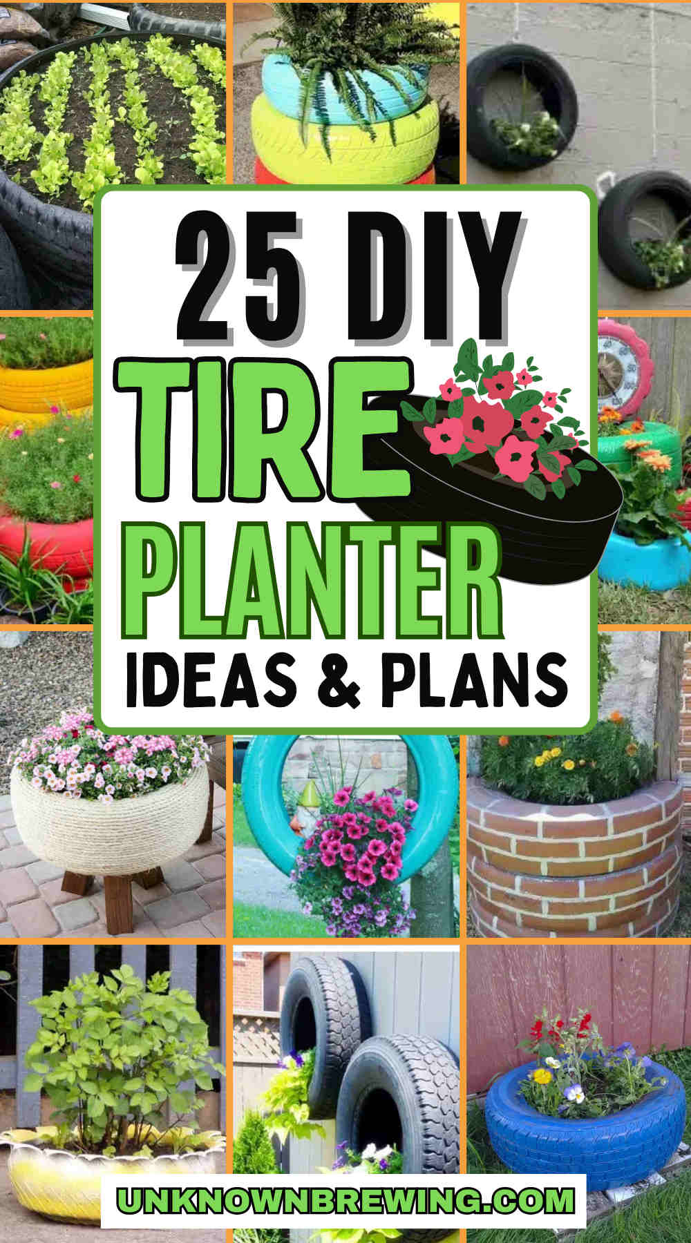 diy tire planters