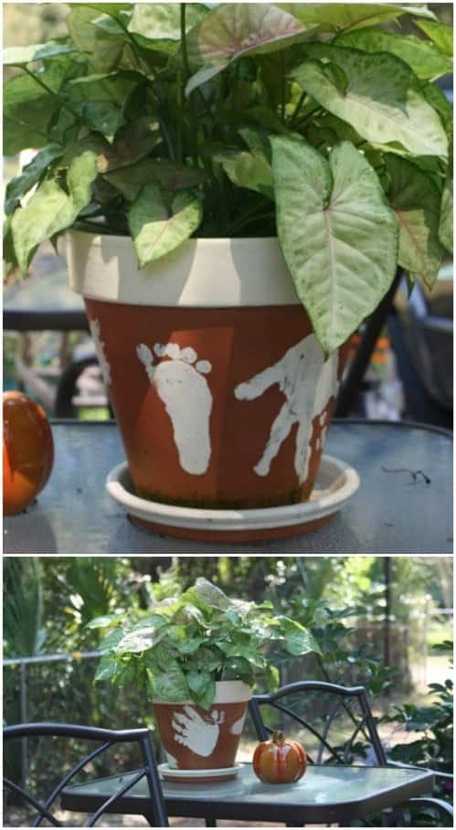 Adorable Handprint Flower Pots