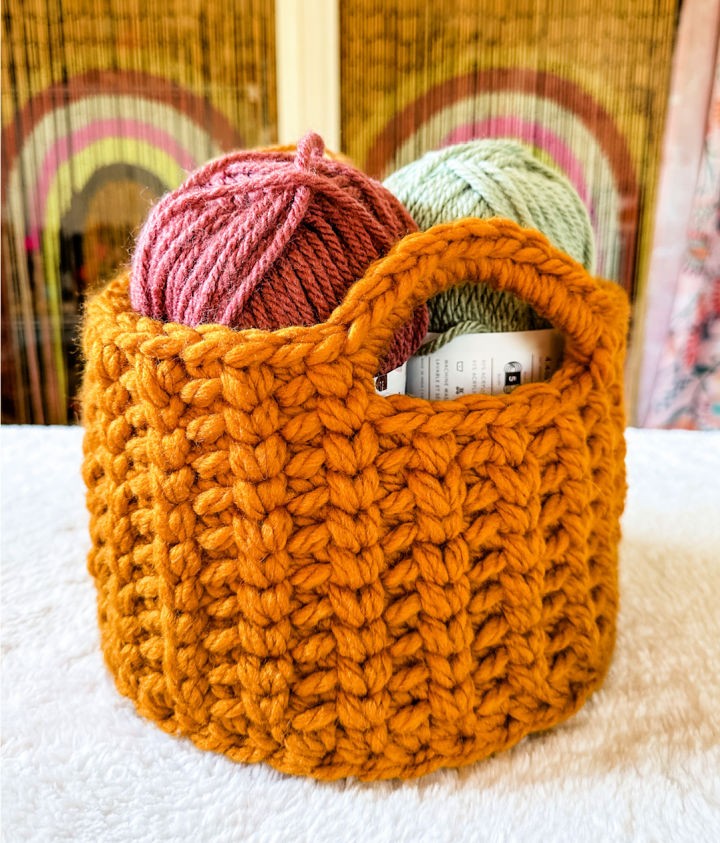 Chunky Round Crochet Basket Pattern