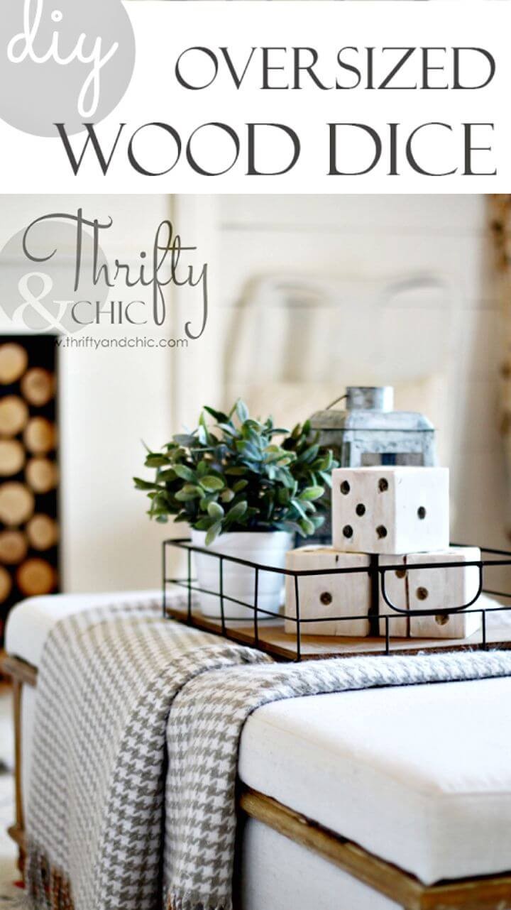 Cute DIY Oversized Wood Dice: