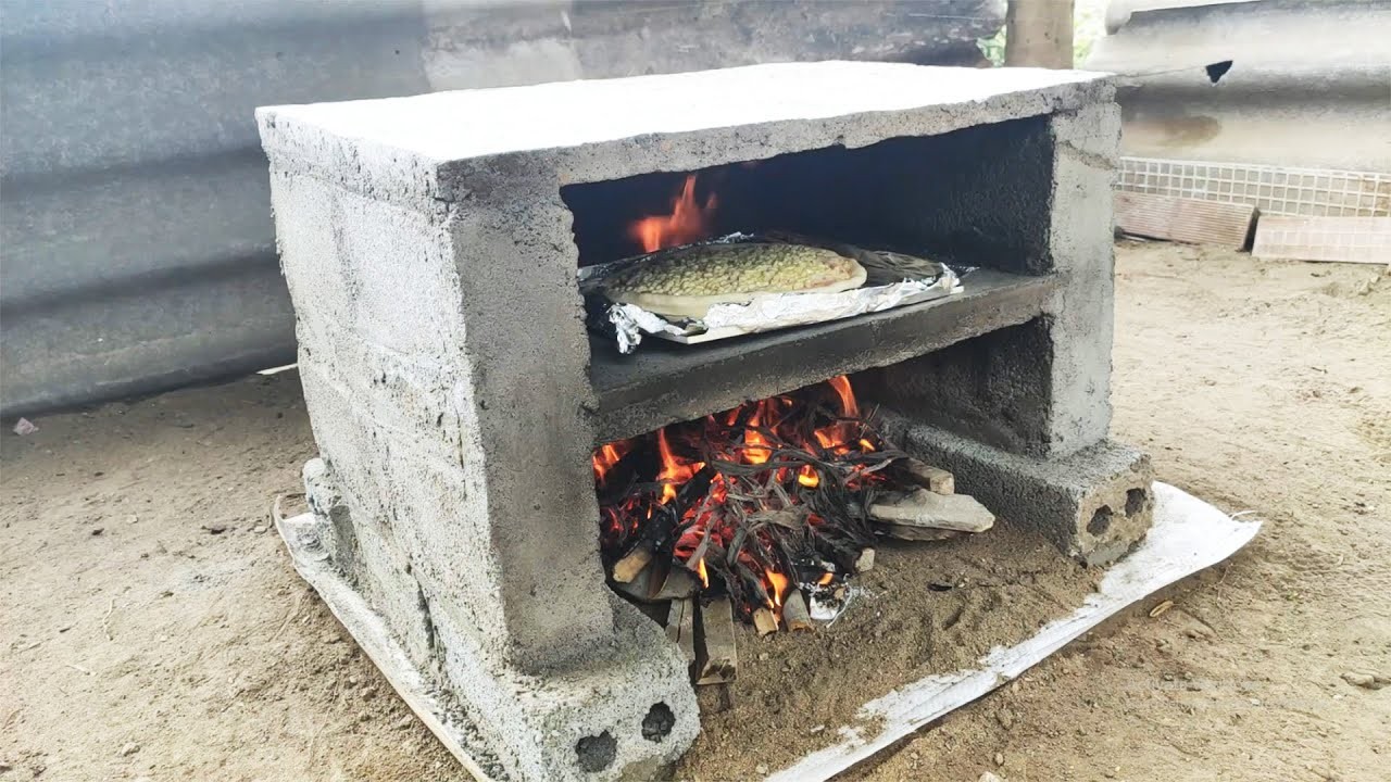 DIY Pizza Oven With Cement And Bricks