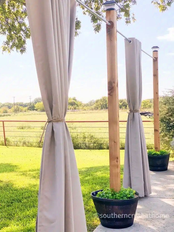 20 Cheap Diy Outdoor Curtains: Pergola Curtain Ideas