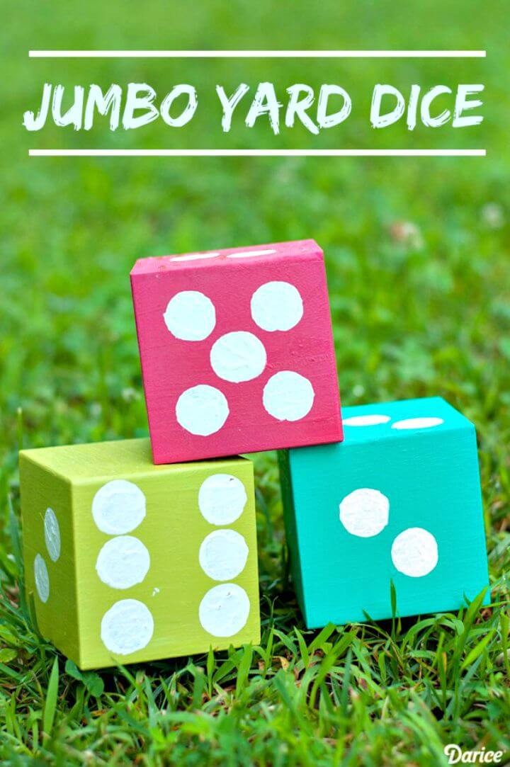 DIY Jumbo Homemade Yard Dice: