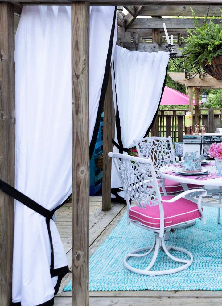20 cheap diy outdoor curtains pergola curtain ideas