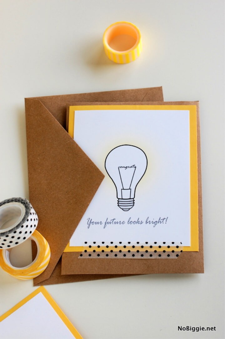 Printable Bright Future Graduation Card
