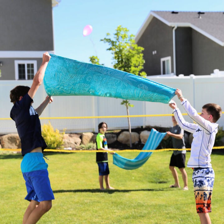 Homemade Water Balloon Volleyball